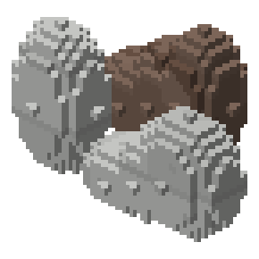 Rockfall rubble