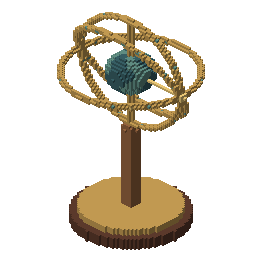 Turning brass armillary