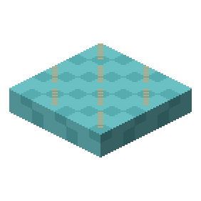 Striped landing floor