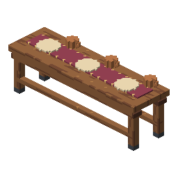 Pegged inn banquet table